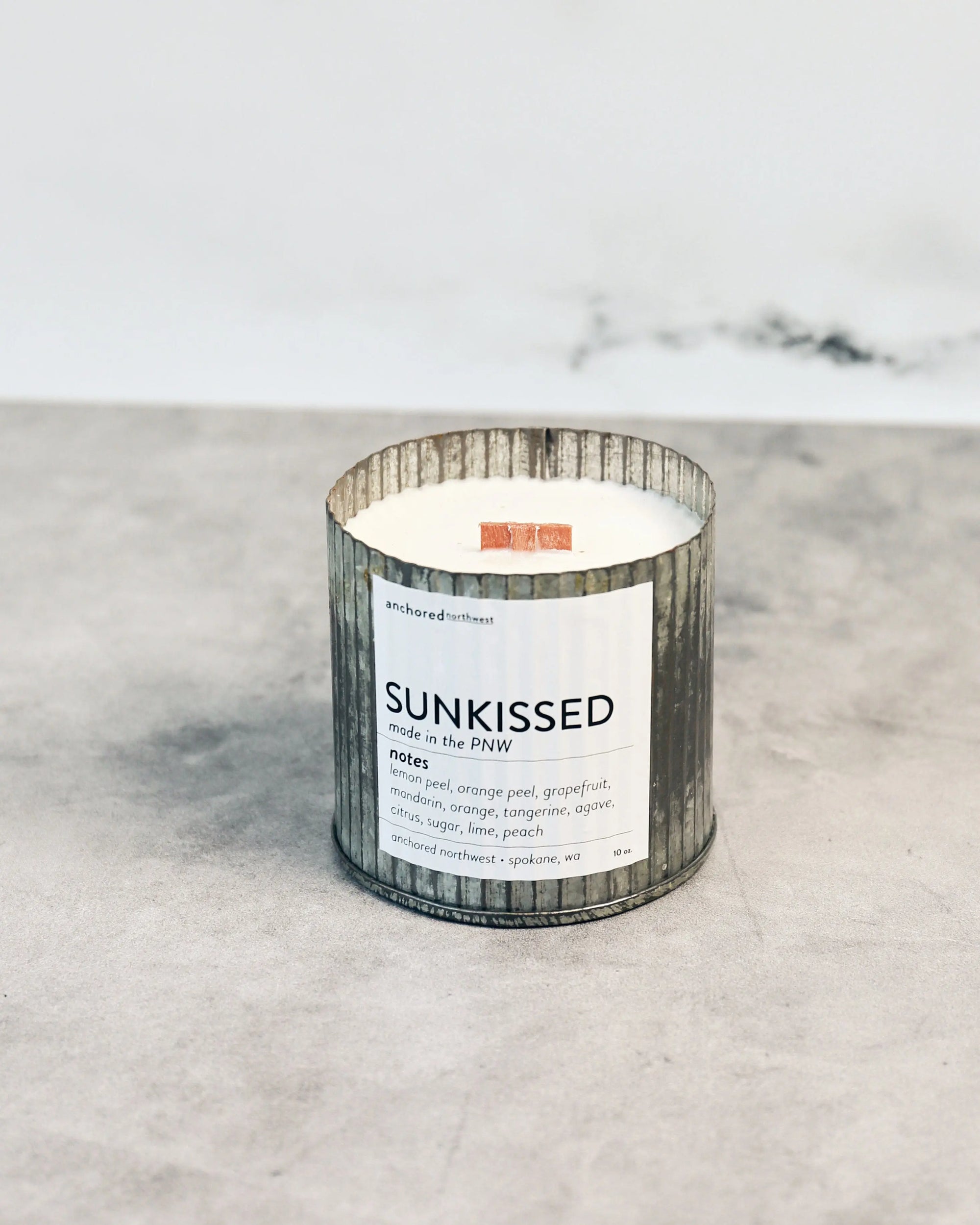 Candles Sunkissed Wood Wick Scented Soy Candle - Pop of Modern