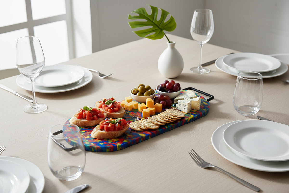 Oval Cutting Board with handles