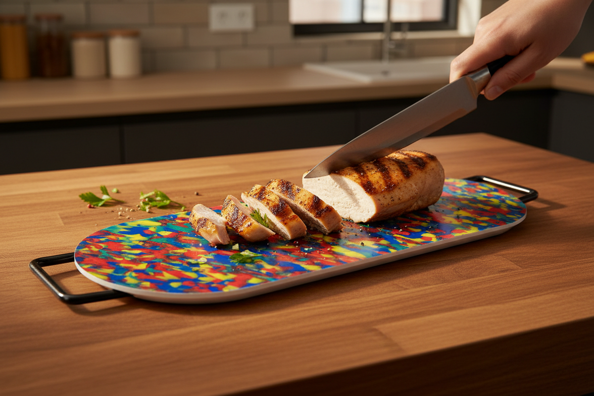Oval Cutting Board with handles