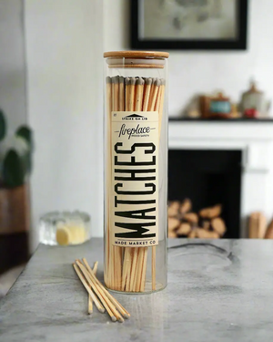 Large Apothecary Fireplace Matches Made Market Co. Pop Of Modern