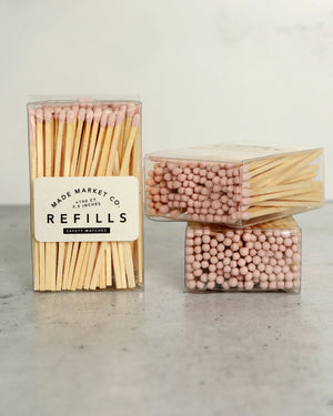Refills of Light Pink Wooden Full of Fire Matches - Pop Of Modern
