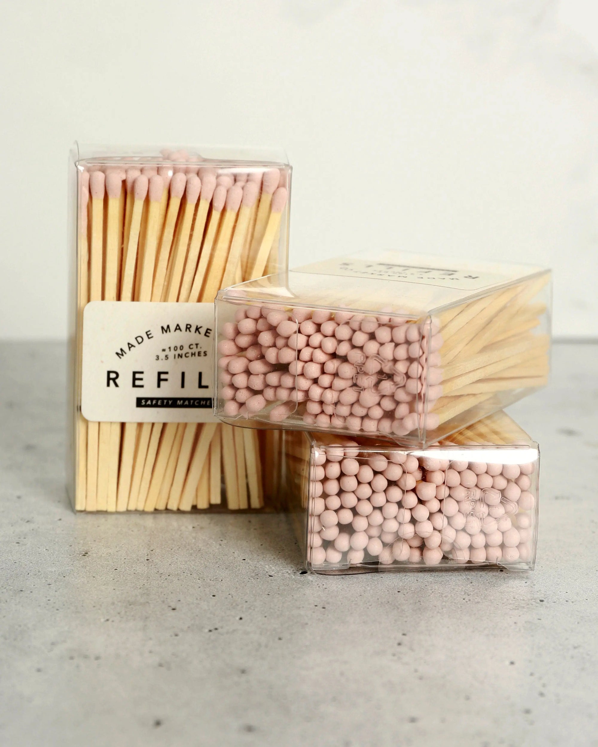 Refills of Light Pink Wooden Full of Fire Matches - Pop Of Modern