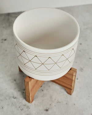 Handcrafted and hand-painted planter holder - Pop Of Modern