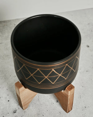 Handcrafted and hand-painted planter holder