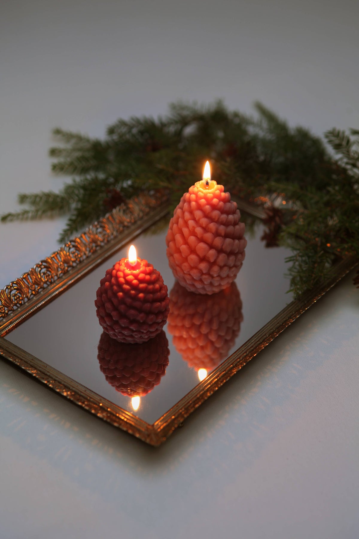 Beeswax Pine Cones Candle