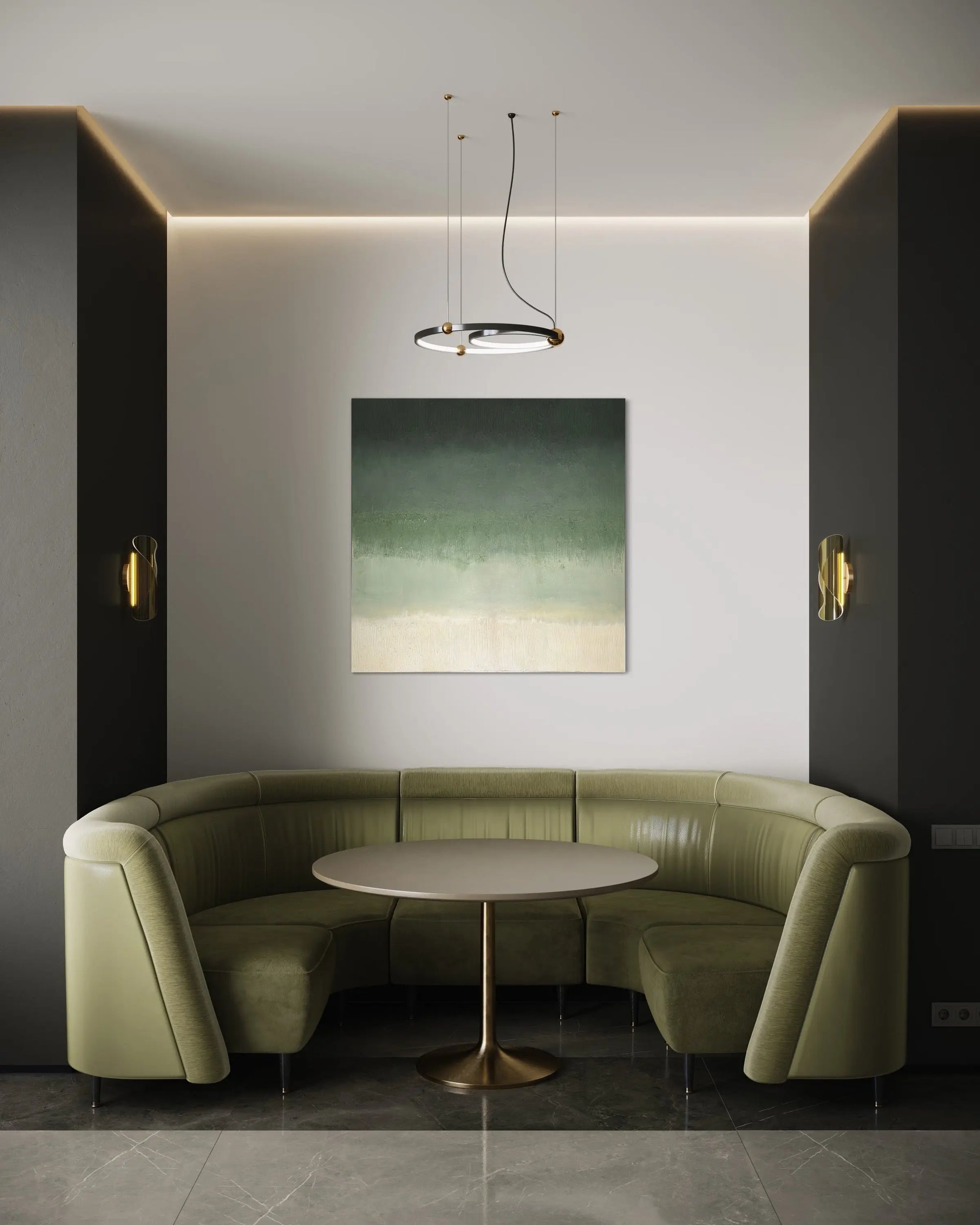 Abstract Green Ombre - Modern Art Painting - Pop Of Modern