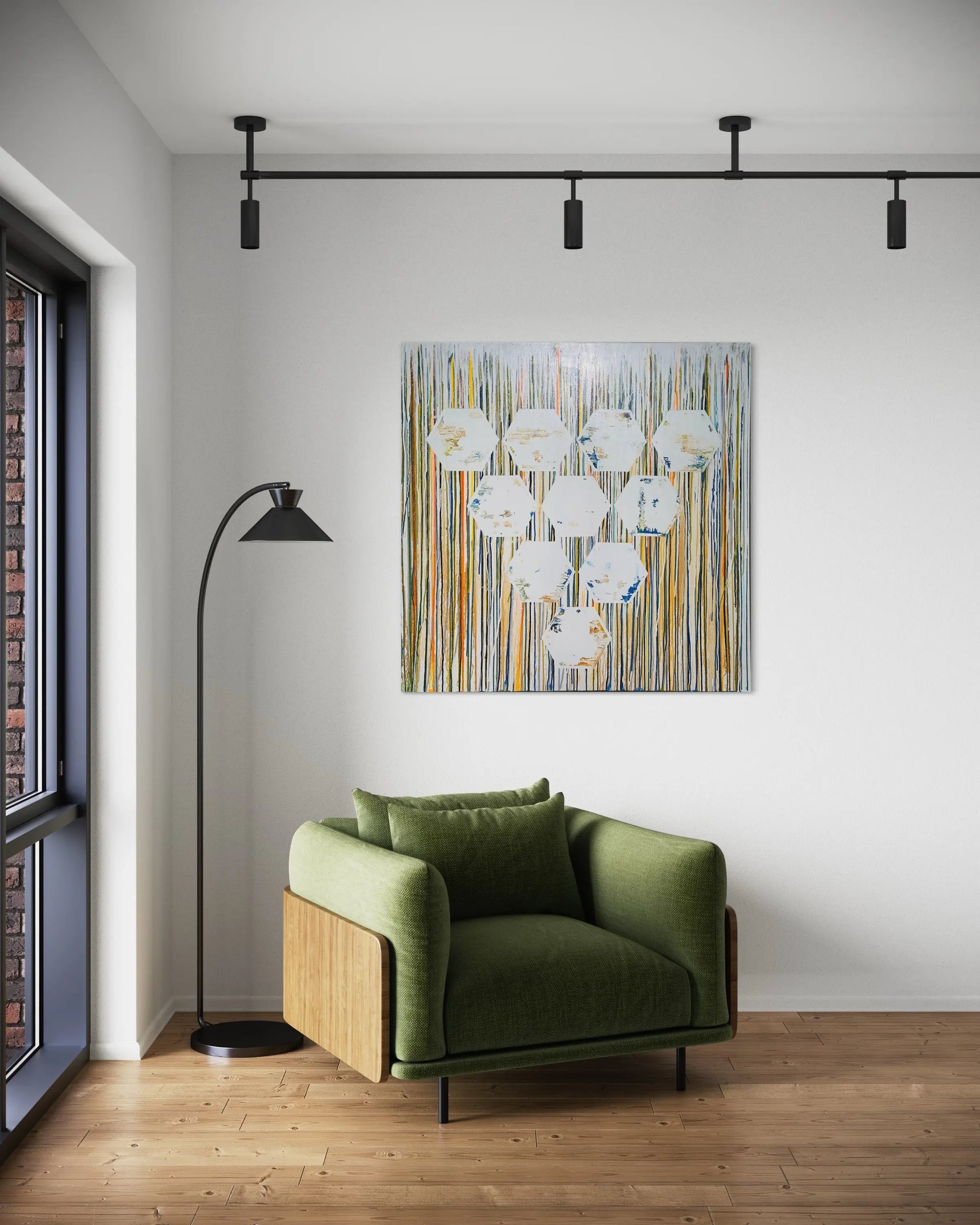 Abstract Honeycomb - Painting - Pop Of Modern