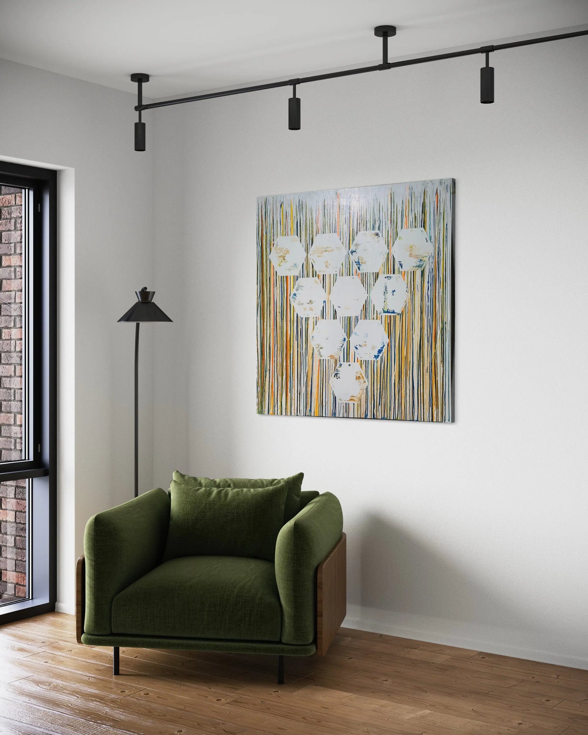 Abstract Honeycomb - Painting - Pop Of Modern