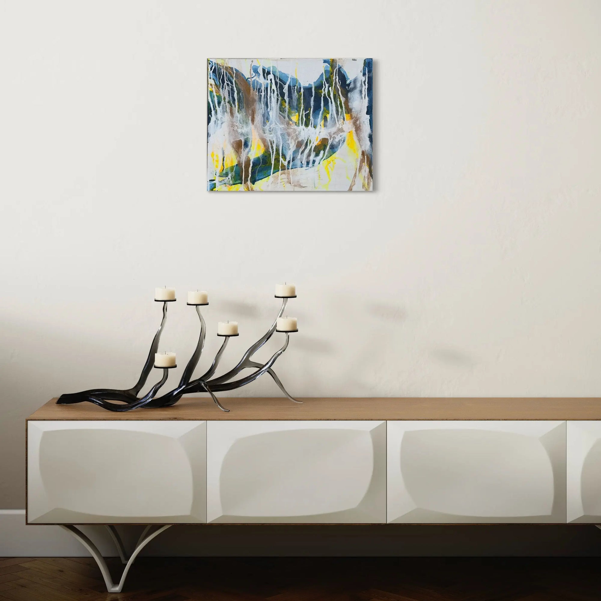 Blues Abstract - Modern Painting - Pop Of Modern by Kristina McManus