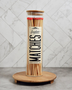 Large Apothecary Fireplace Matches Made Market Co. Pop Of Modern