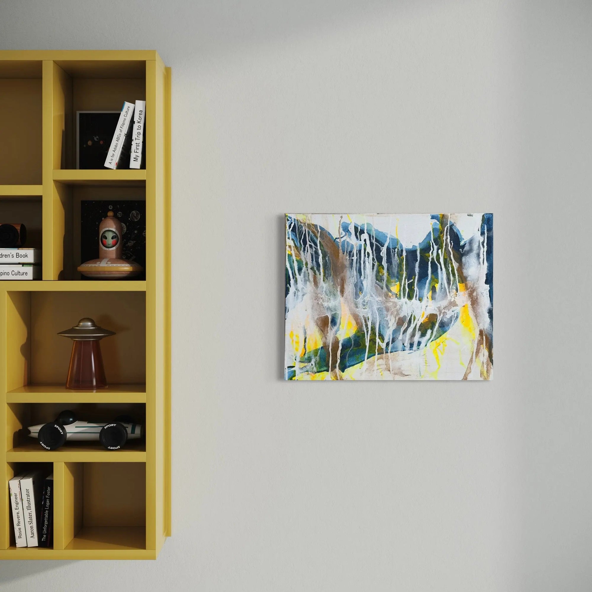 Blues Abstract - Modern Painting - Pop Of Modern by Kristina McManus