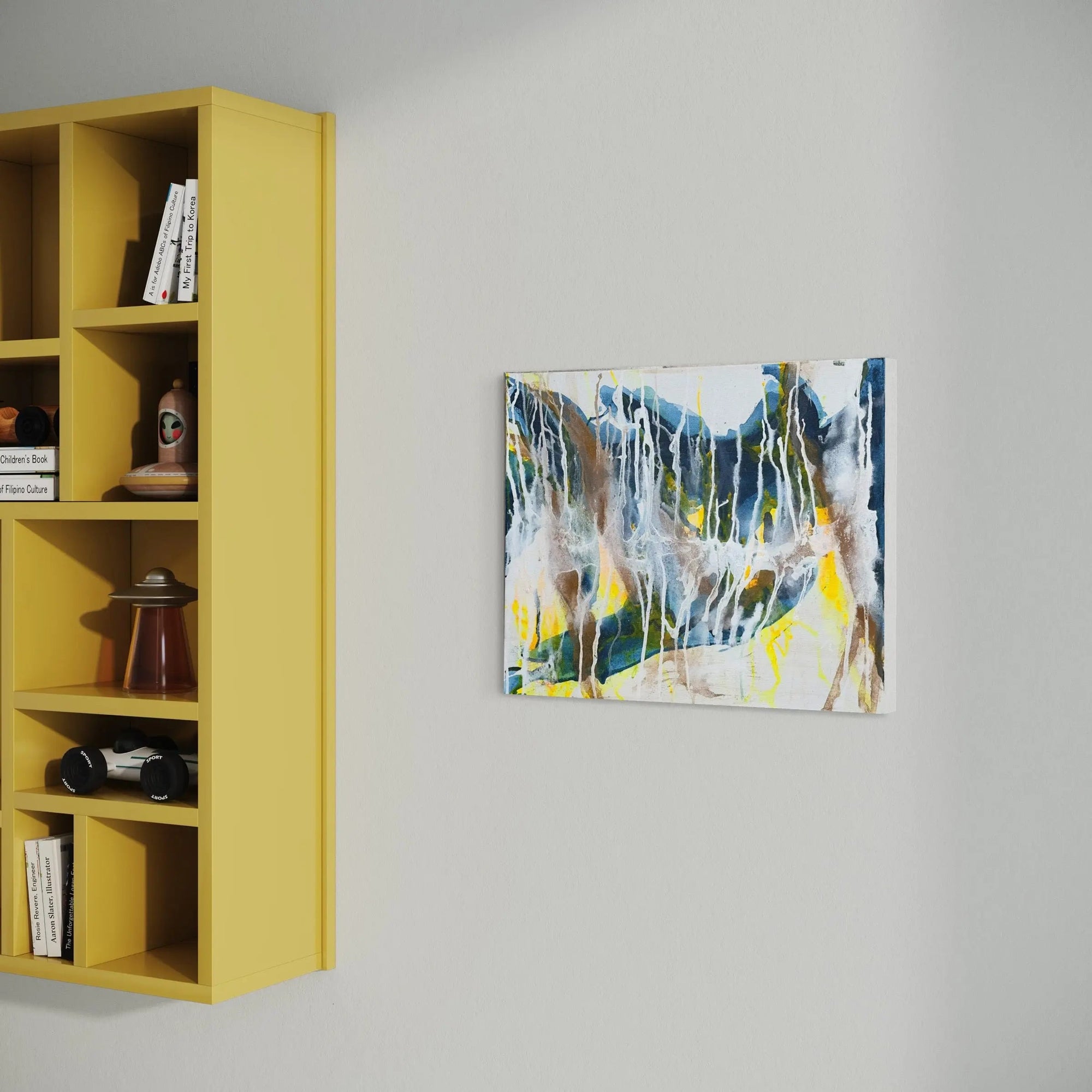 Blues Abstract - Modern Painting - Pop Of Modern by Kristina McManus