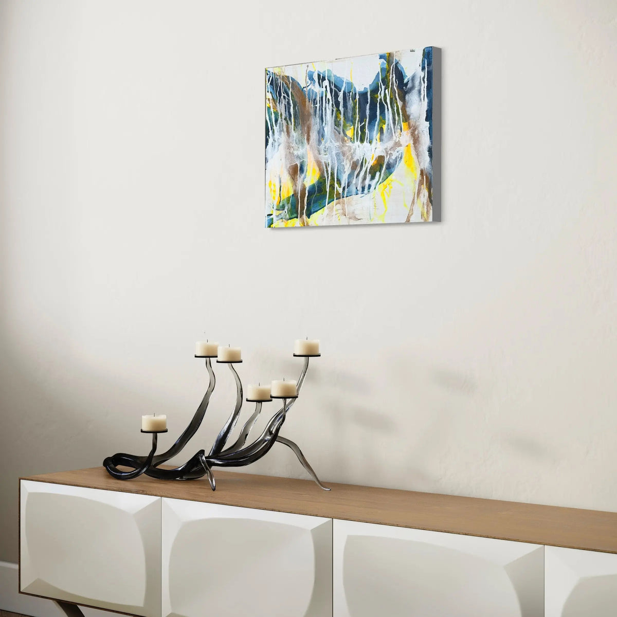 Blues Abstract - Modern Painting - Pop Of Modern by Kristina McManus