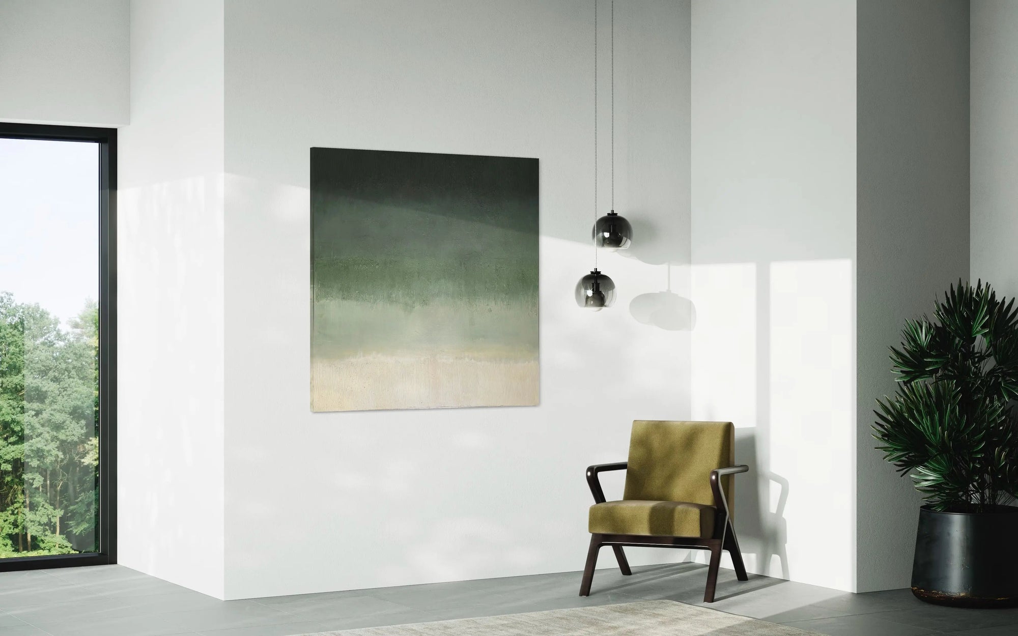 Abstract Green Ombre - Modern Art Painting - Pop Of Modern