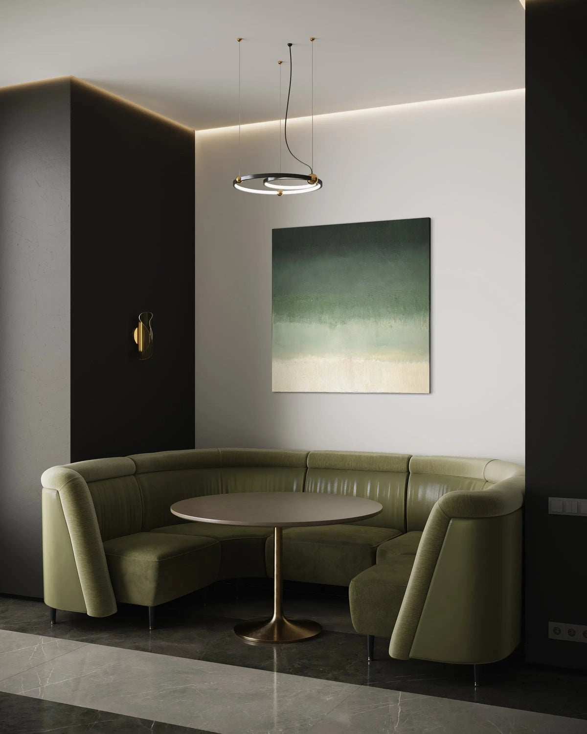 Abstract Green Ombre - Modern Art Painting - Pop Of Modern