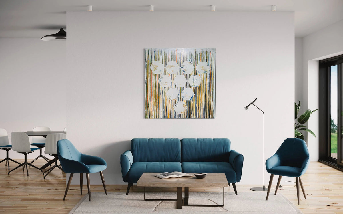 Abstract Honeycomb - Modern Painting - Pop Of Modern