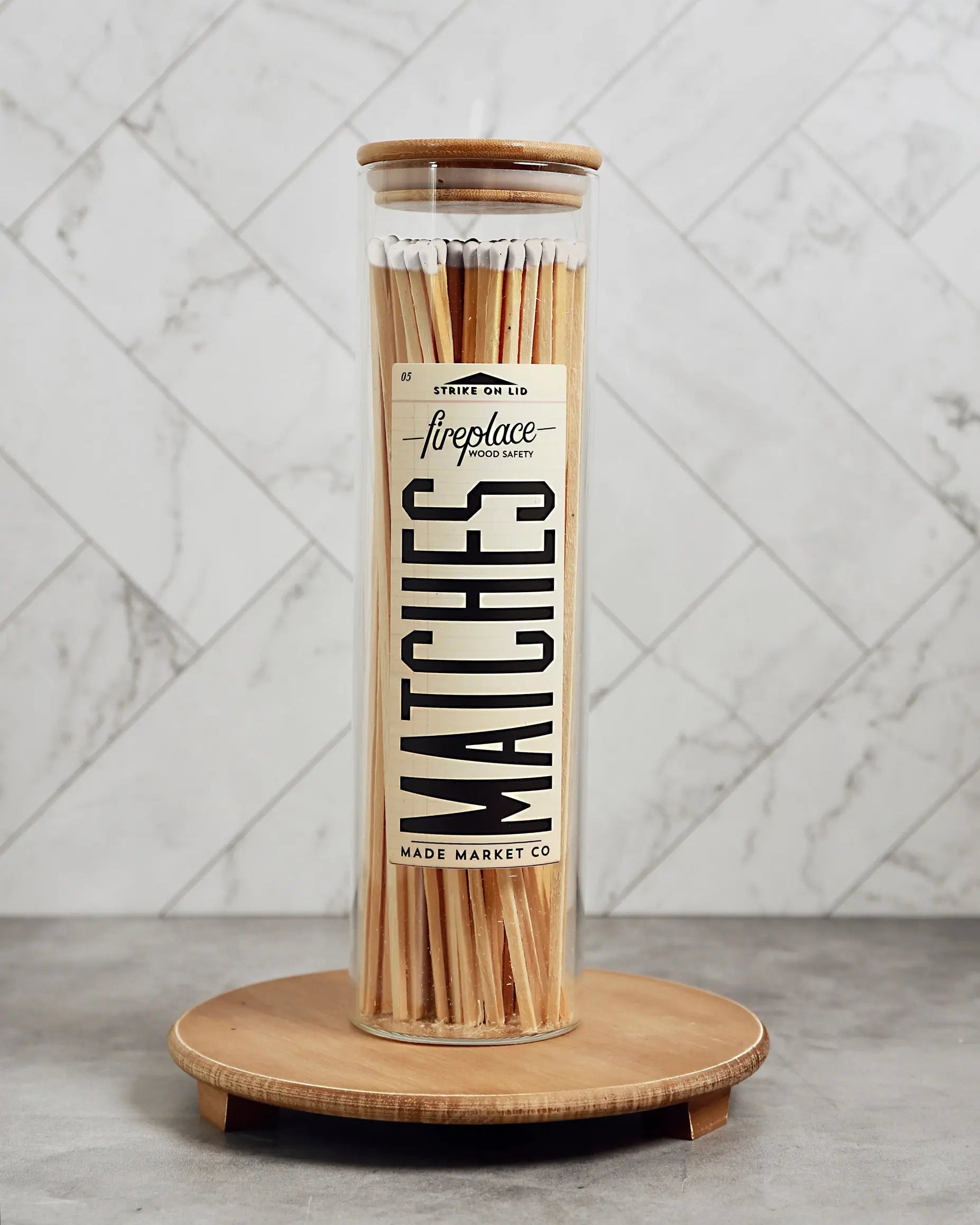 Large Apothecary Fireplace Matches Made Market Co. Pop Of Modern