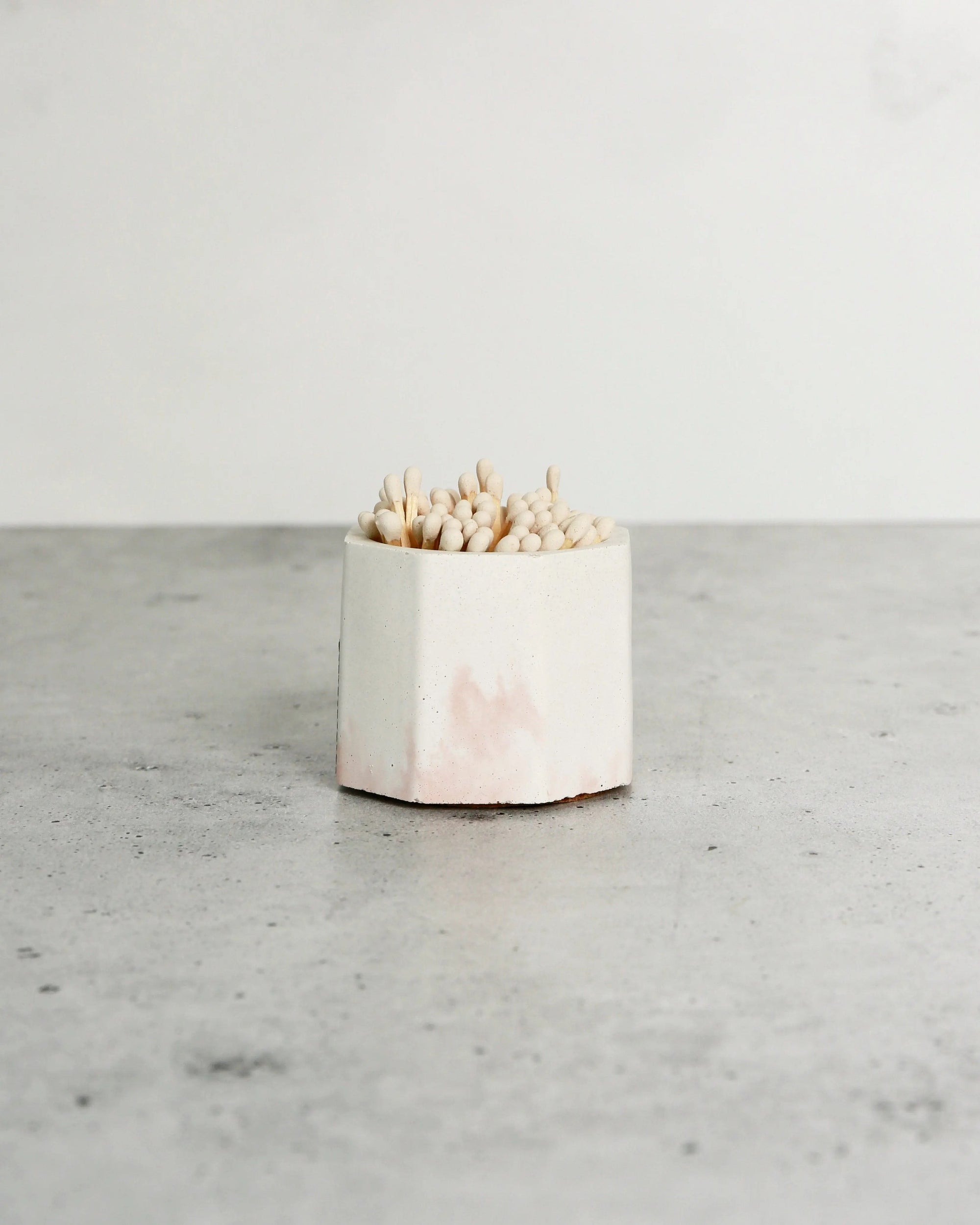 Matches Pink and a white Match Stick Holder - Pop of Modern