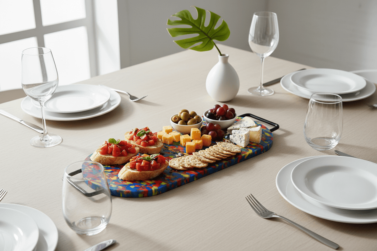 Oval Cutting Board with handles