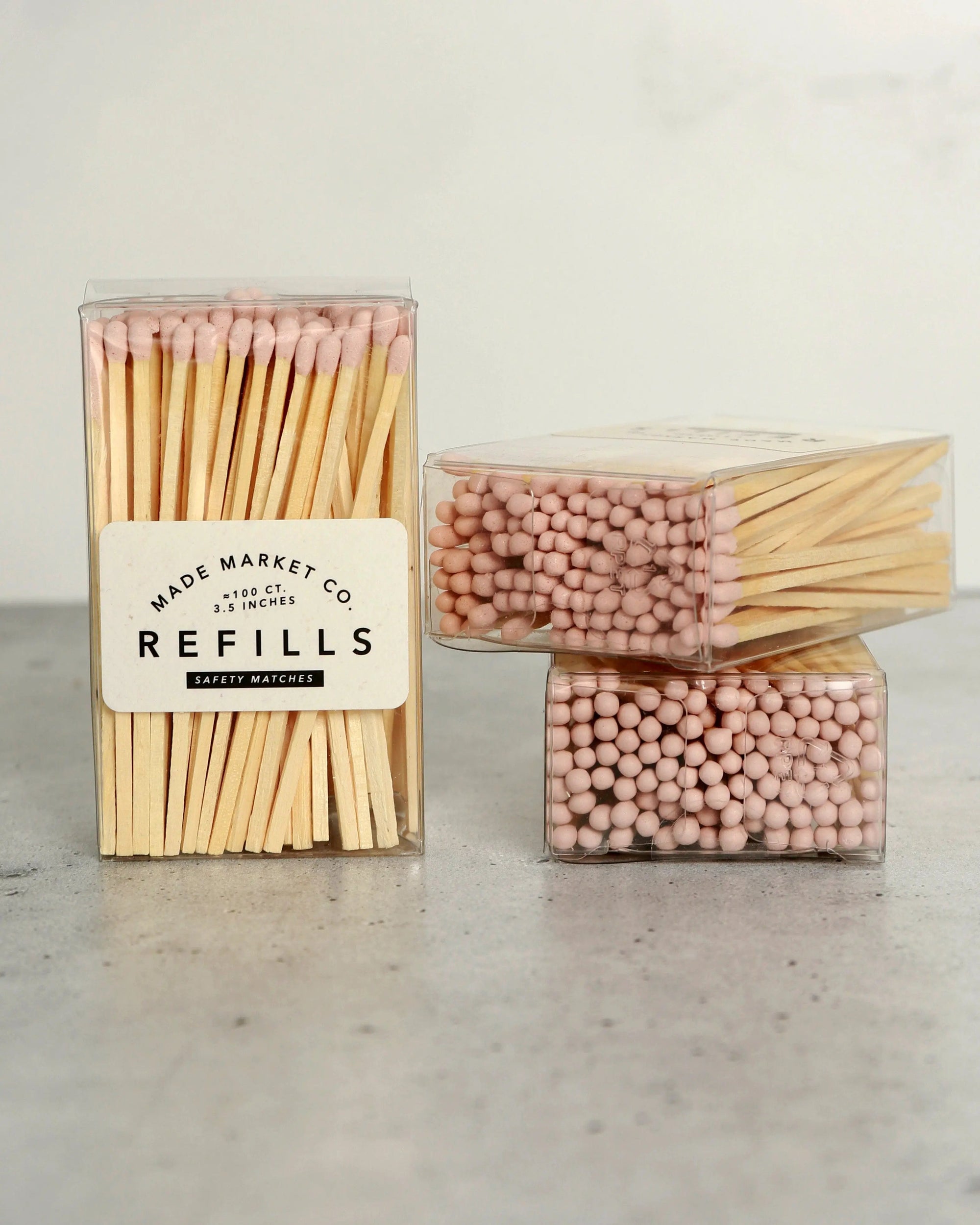 Refills of Light Pink Wooden Full of Fire Matches - Pop Of Modern