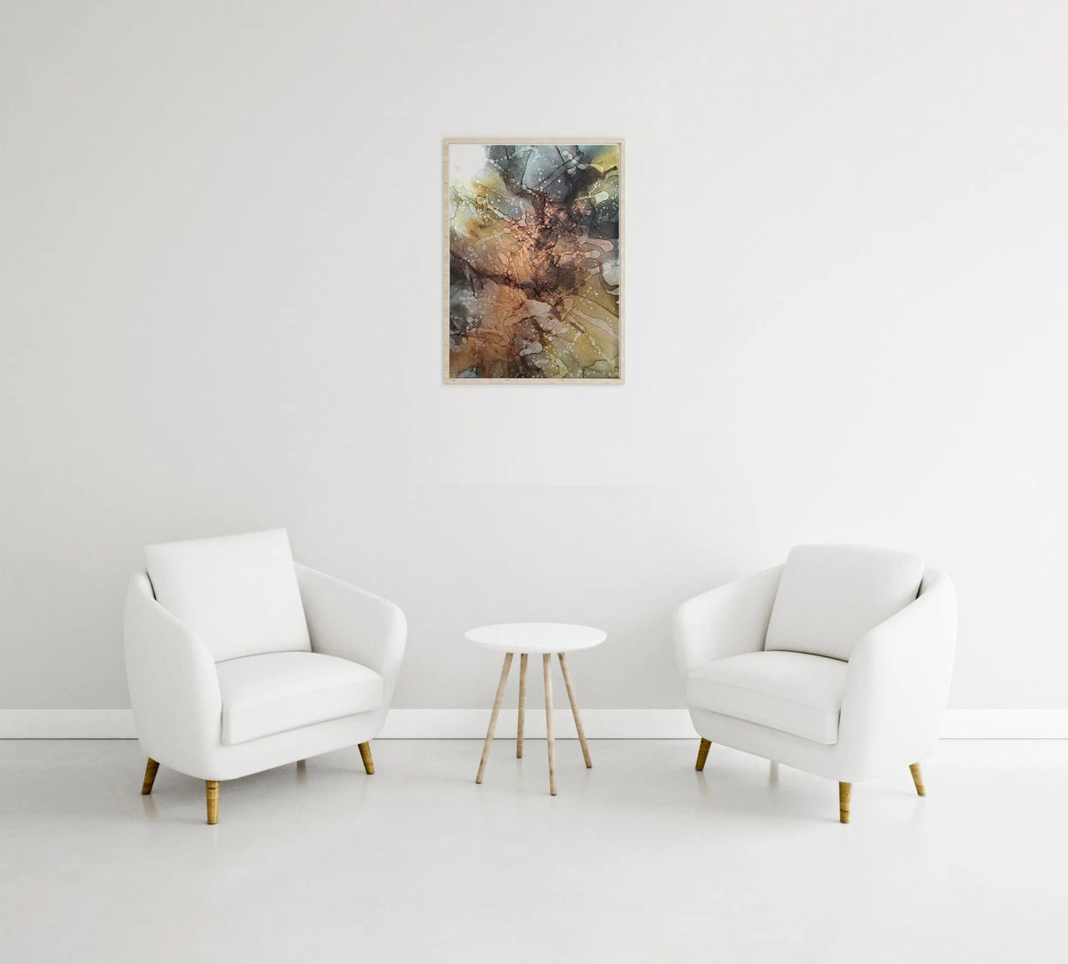 Posters, Prints, &amp; Visual Artwork Abstract Ink Painting - Pop of Modern