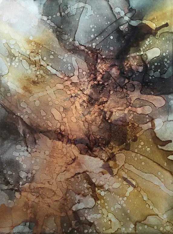 Posters, Prints, &amp; Visual Artwork Abstract Ink Painting - Pop of Modern