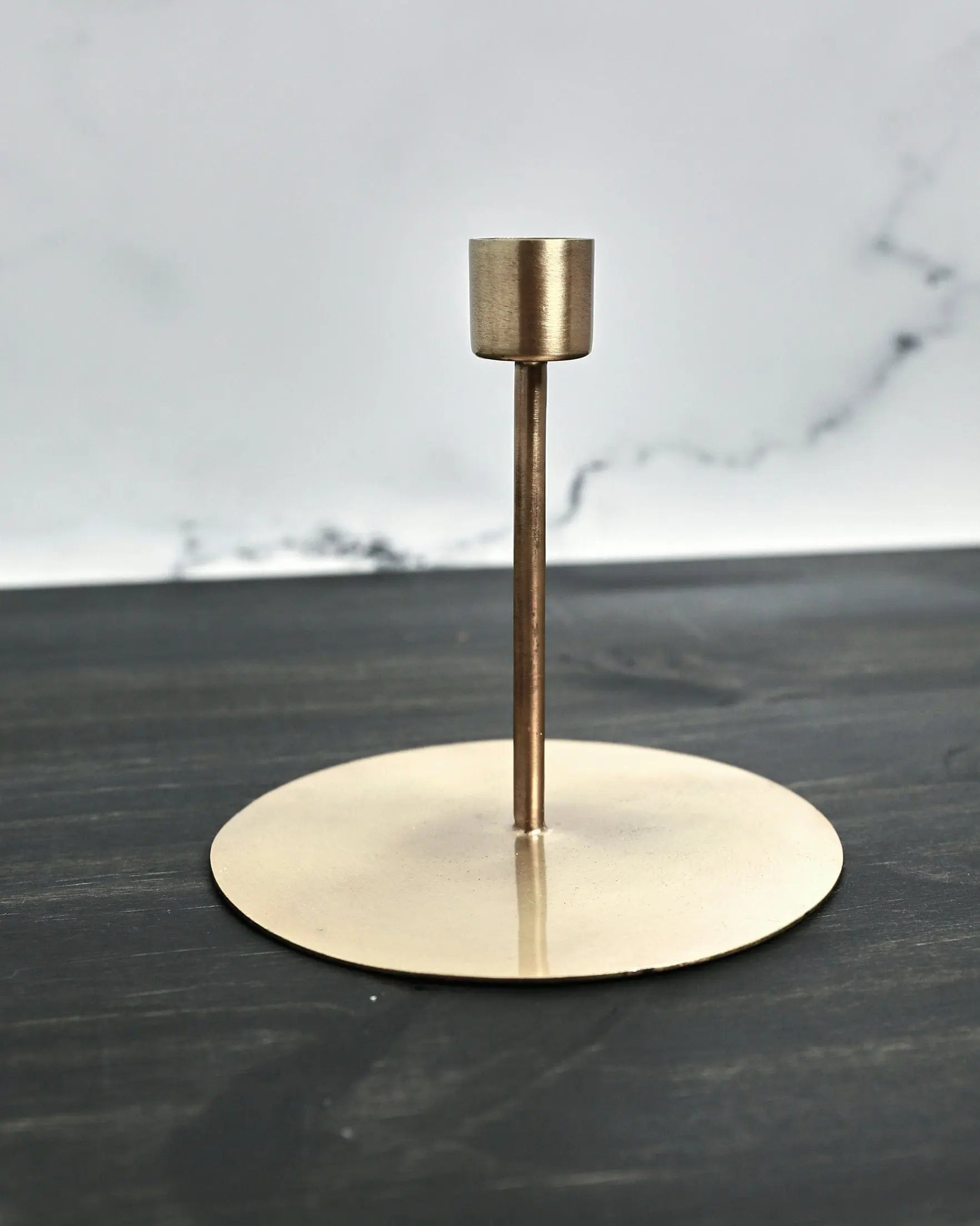 Candle Holders Anit, Antique brass Candle Holder - 5.12" - | Pop of Modern