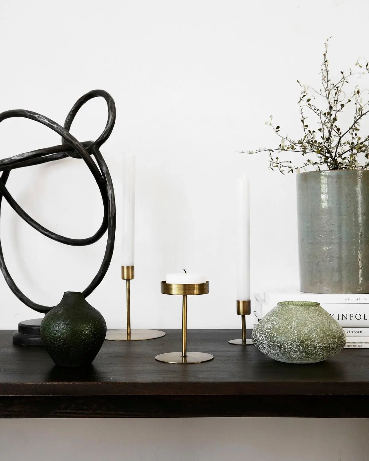 Candle Holders Anit, Antique brass Candle Holder - | Pop of Modern