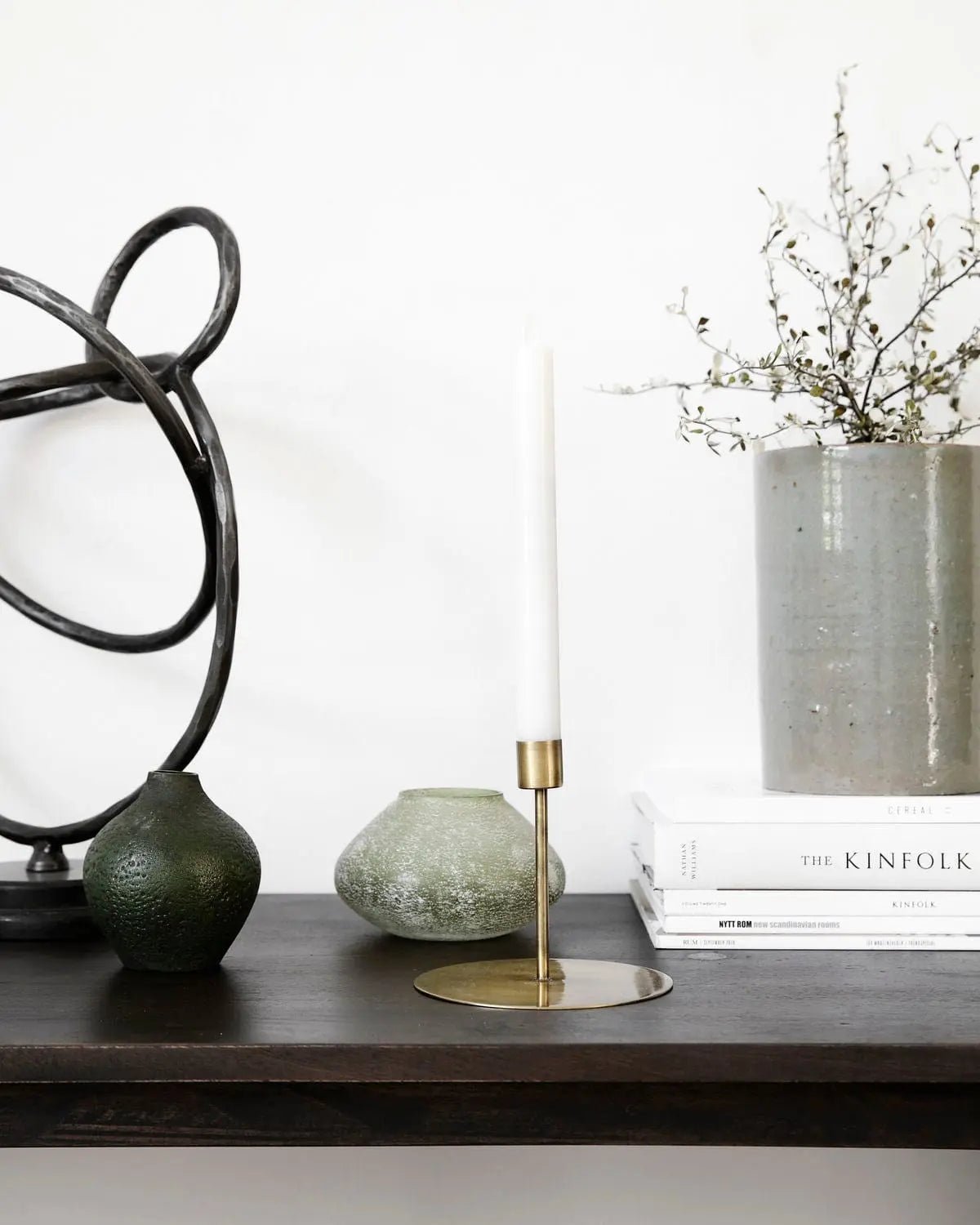 Candle Holders Anit, Antique brass Candle Holder - 5.12&quot; - | Pop of Modern