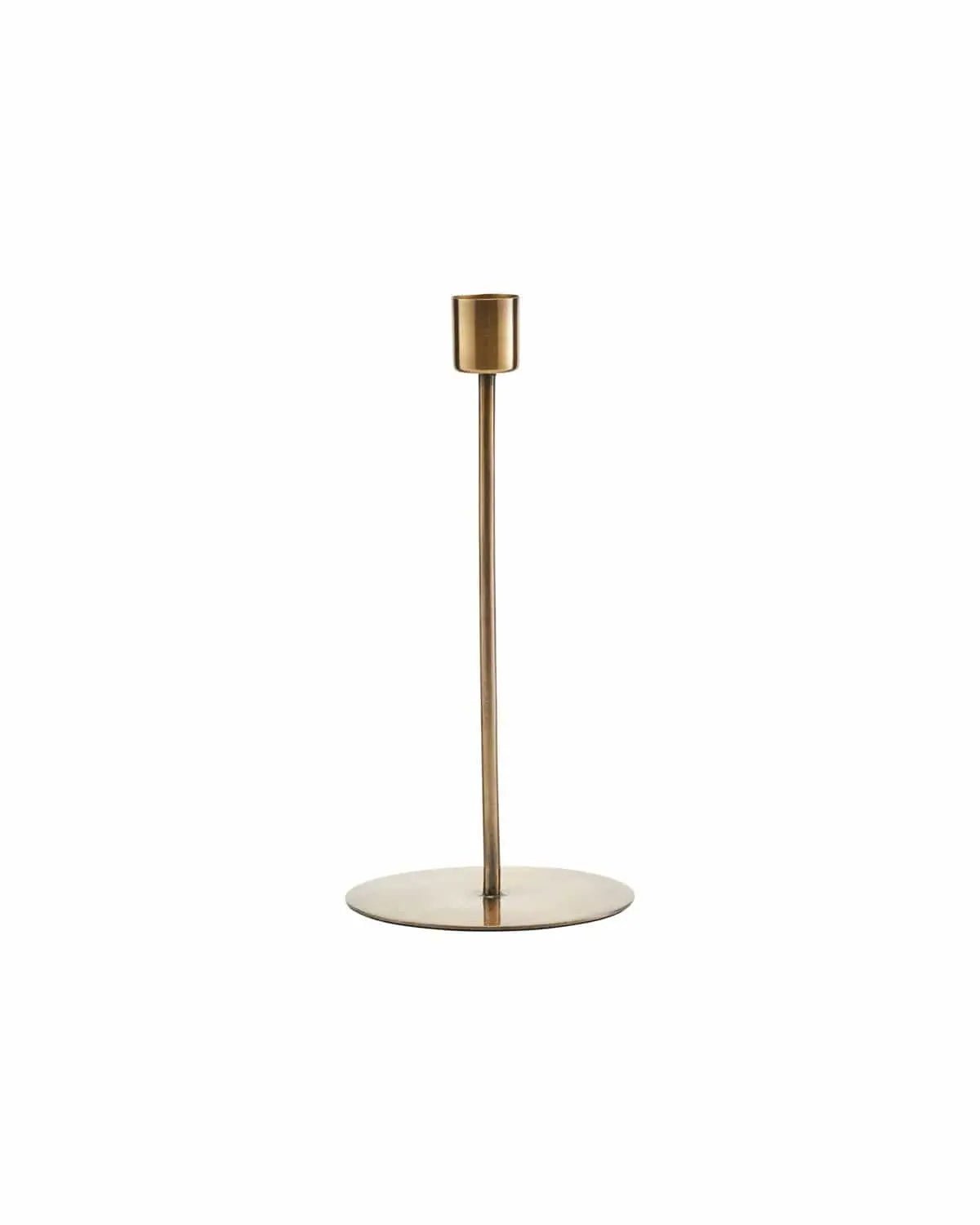 Candle Holders Anit, Antique brass Candle Holder 7.87"- | Pop of Modern