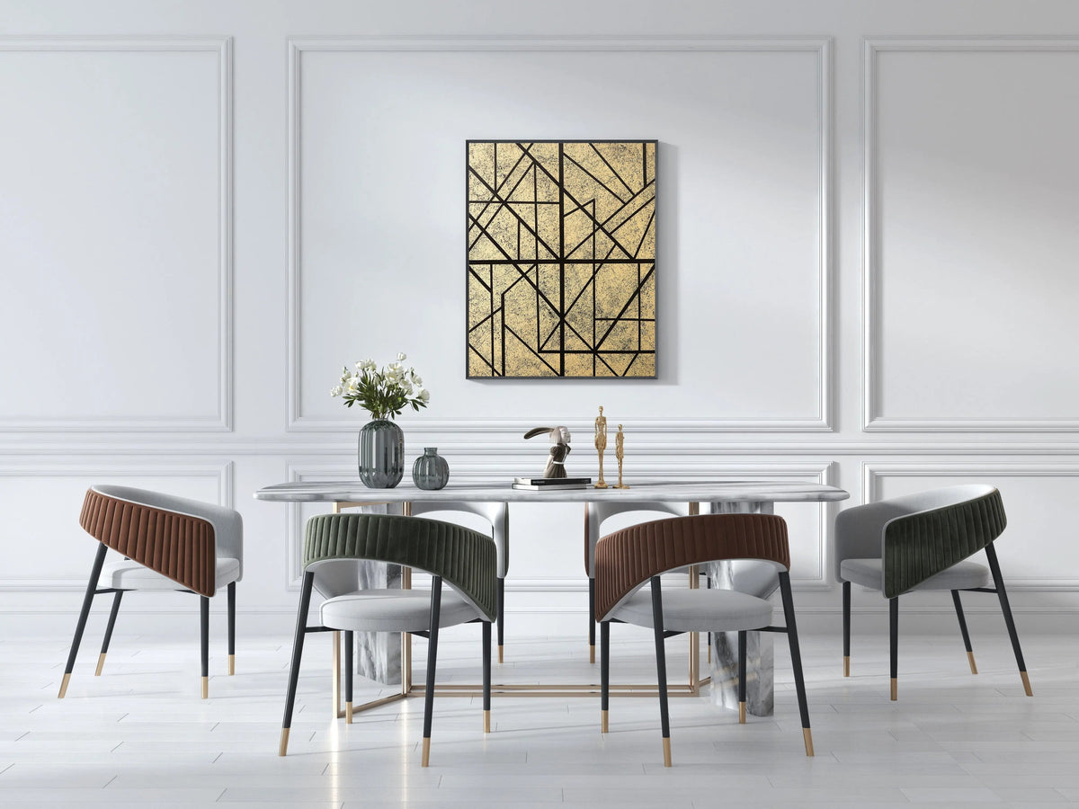 painting Black &amp; Gold Art Deco Painting - Pop of Modern