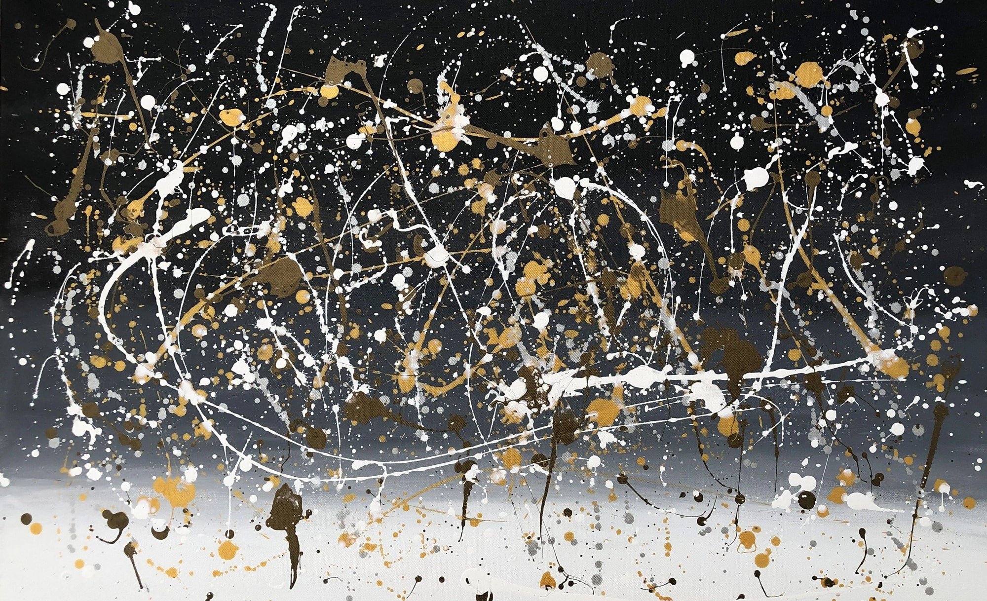 Posters, Prints, & Visual Artwork "Dark-Gray Ombre" 36" x 24" Painting- | Pop of Modern