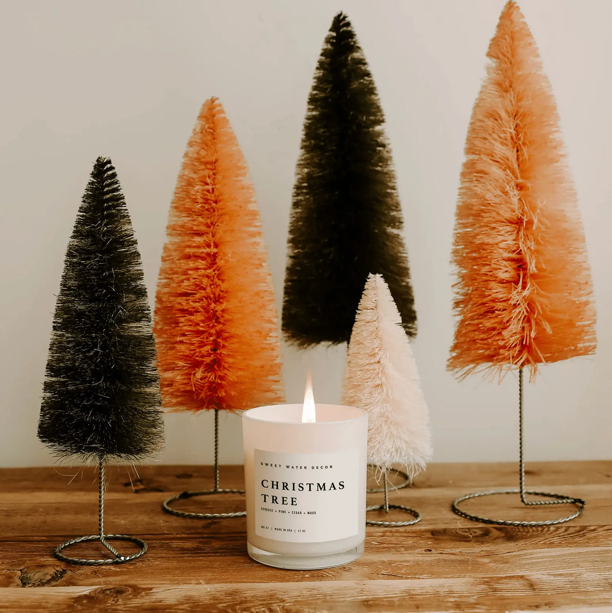 candle Christmas Tree Soy Candle - White Jar 