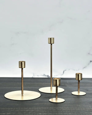 Candle Holders Anit, Antique brass Candle Holder - 5.12" - | Pop of Modern