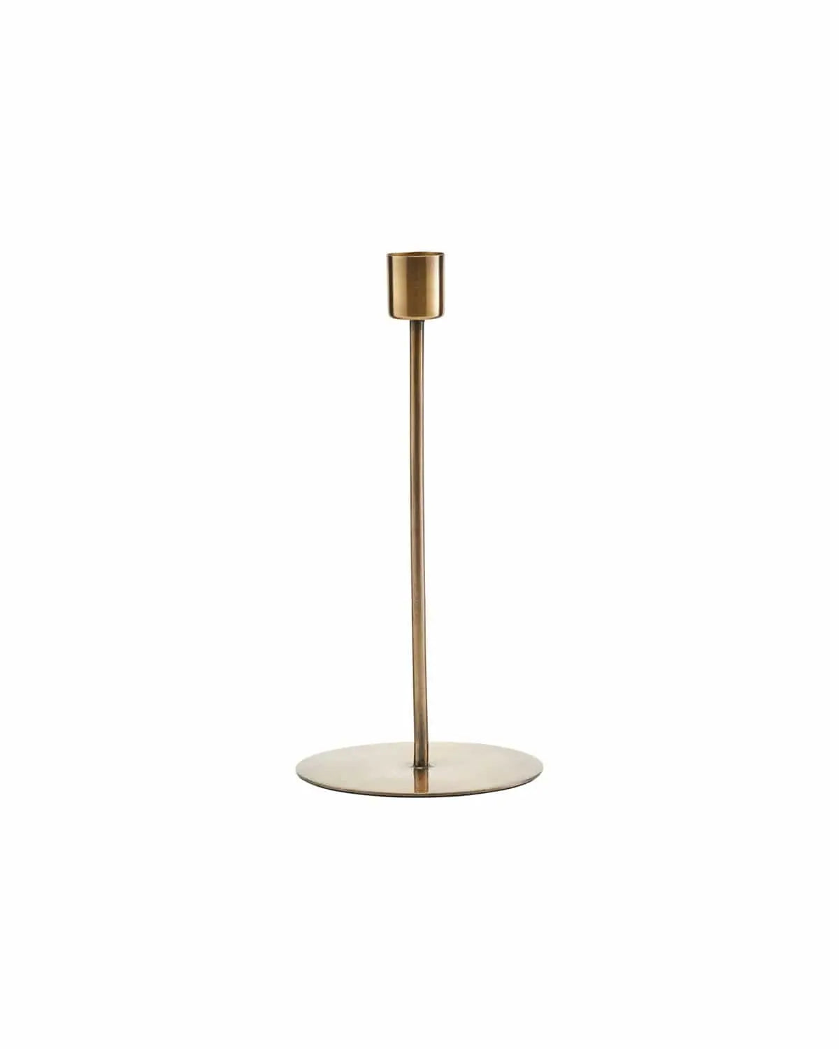 Candle Holders Anit, Antique brass Candle Holder 7.87"- | Pop of Modern