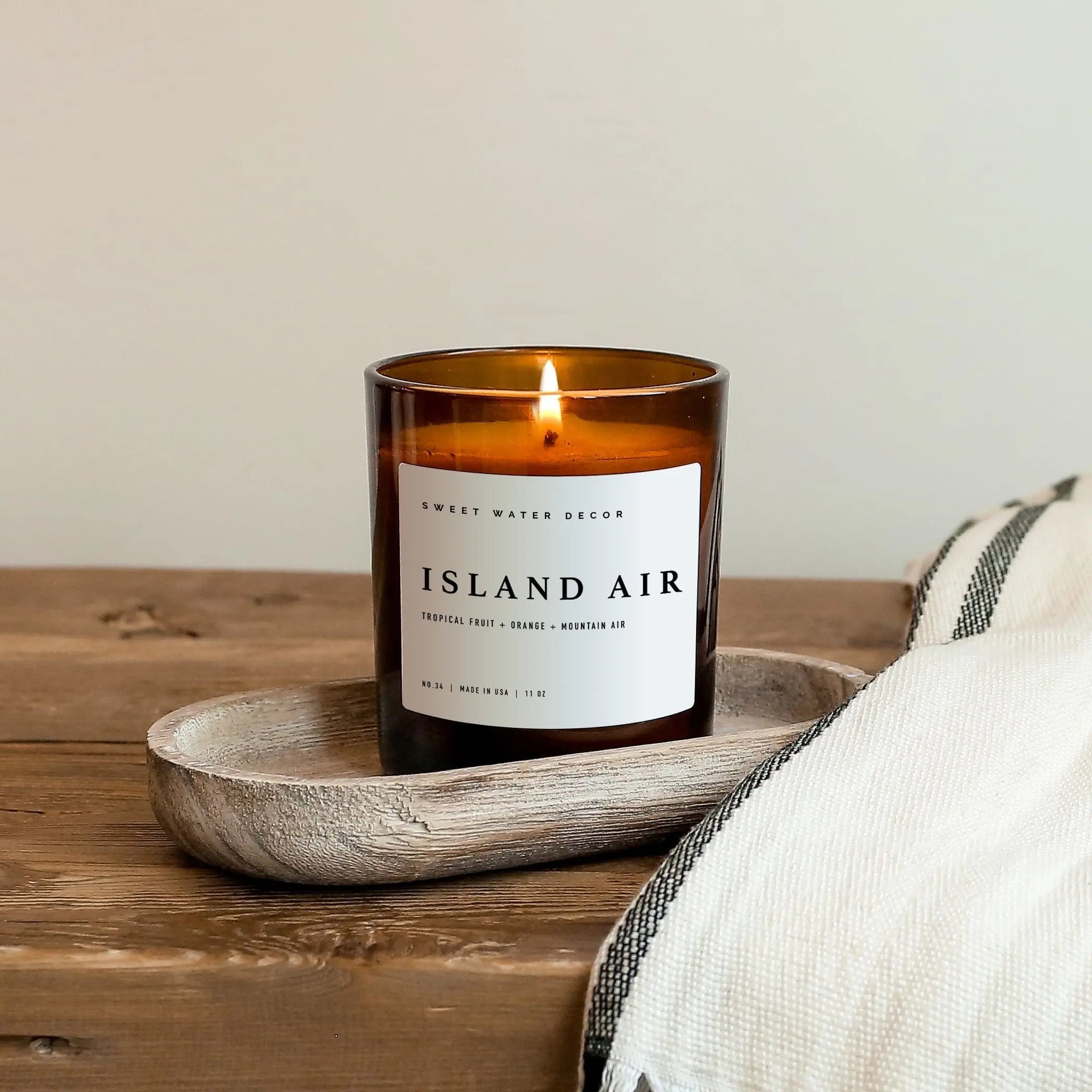 Candle  Island Air Soy Candle | Amber Jar Candle - Pop of Modern