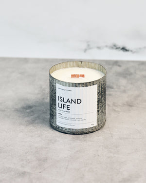 Candles Island Life Wood Wick Scented Soy Candle - Pop of Modern