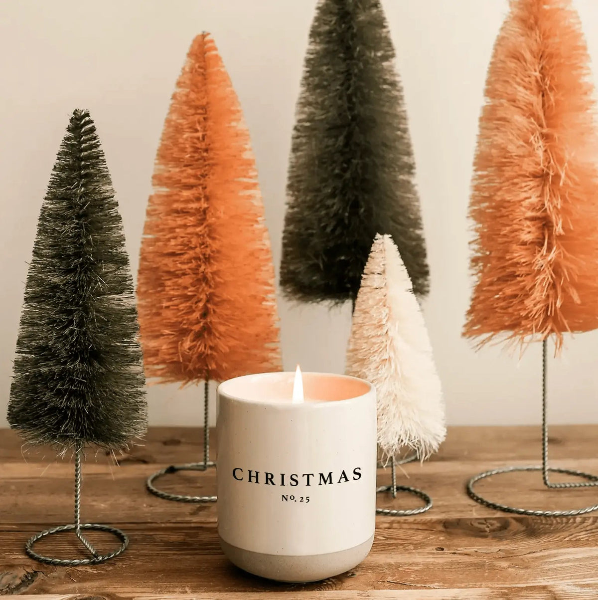 Christmas Soy Candle - Cream Stoneware Jar