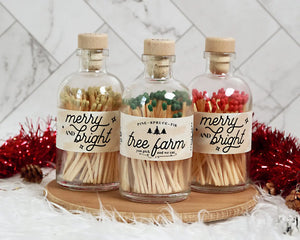  Christmas Tree Farm Apothecary Matches - Pop of Modern
