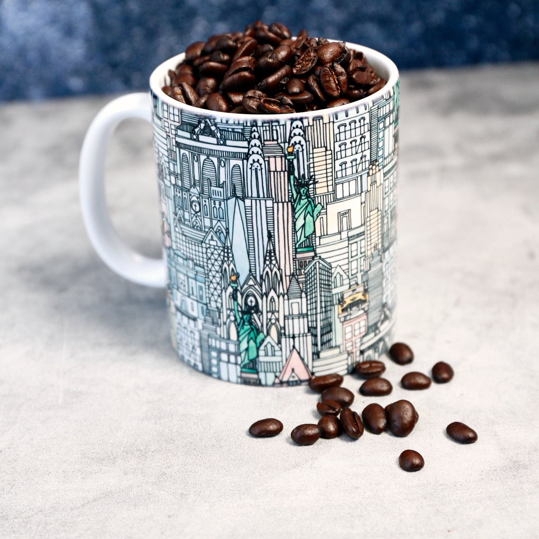 Coffee Mugs New York Watercolor Coffee Mug - Pop of Modern
