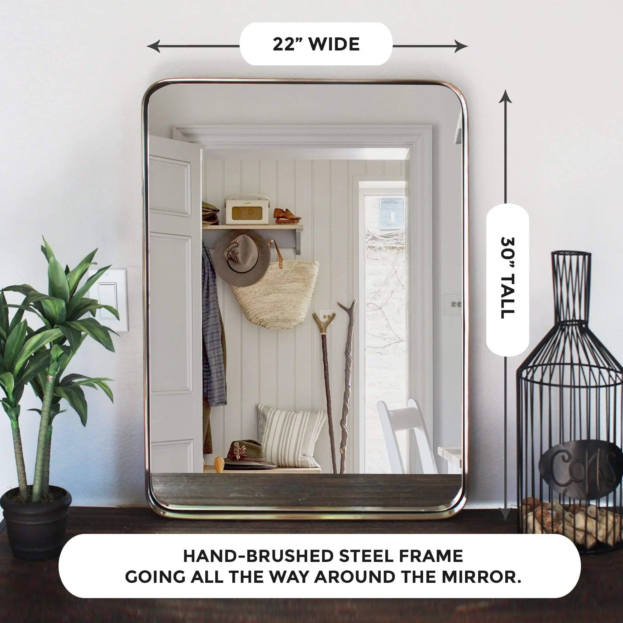 Wall Charmers Mirrow Gold (Bathroom) Mirror