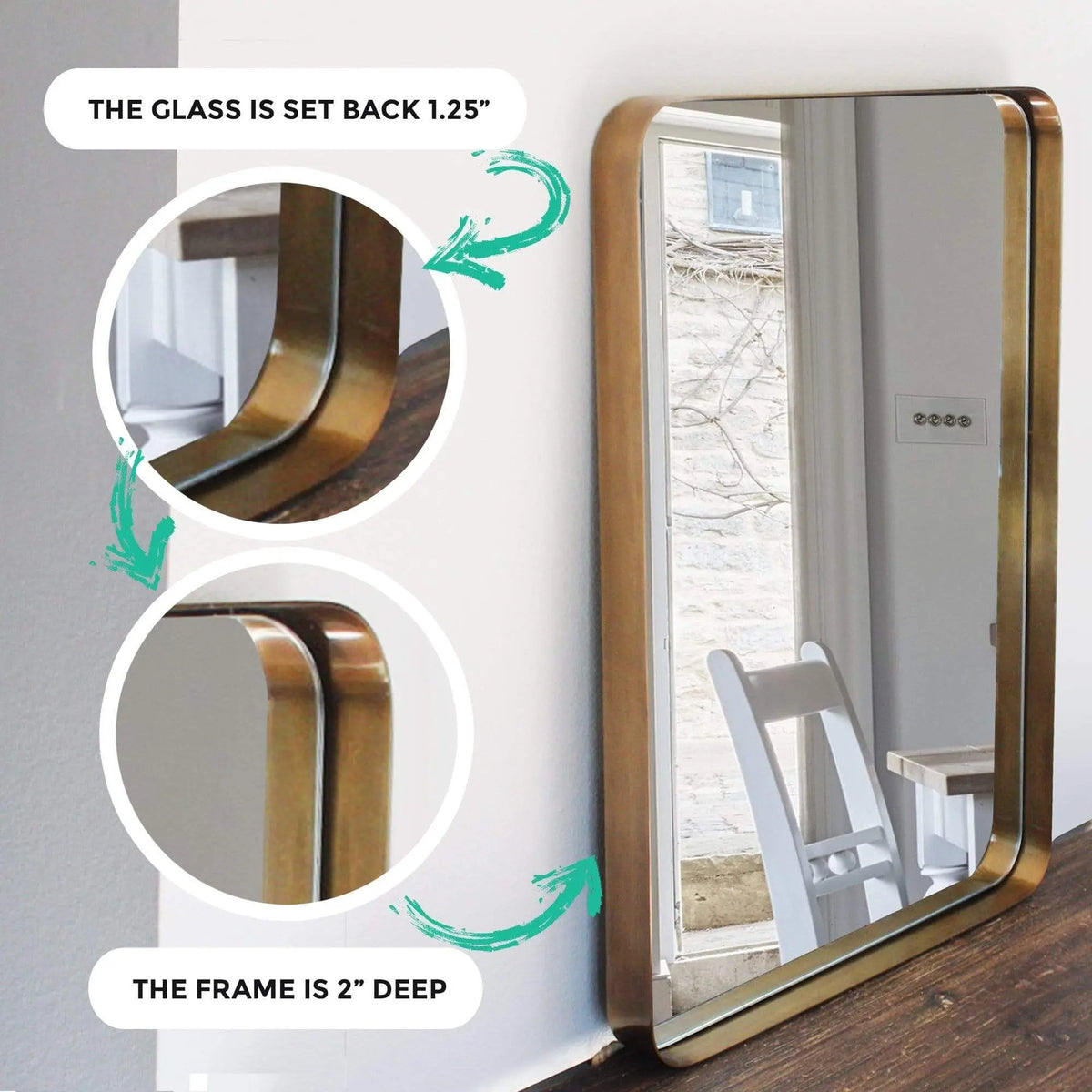 Wall Charmers Mirrow Gold (Bathroom) Mirror