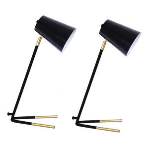 Grandview Gallery Desk Lamp Matte Desk Lamp with Gold Accents (2) — Black