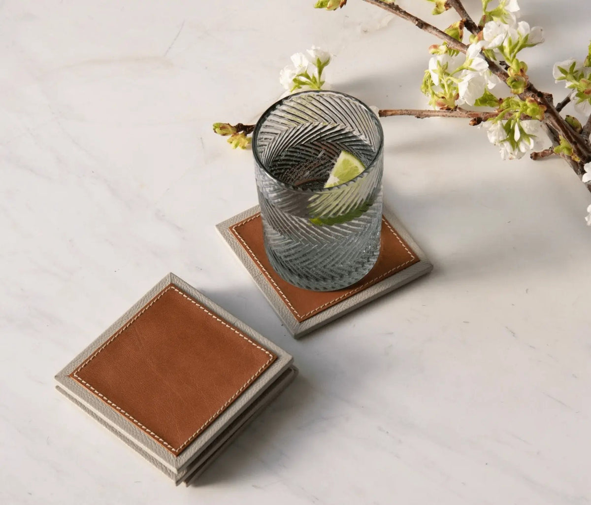 Glassware Finley Light Gray Tumbler Glassware - Pop of Modern