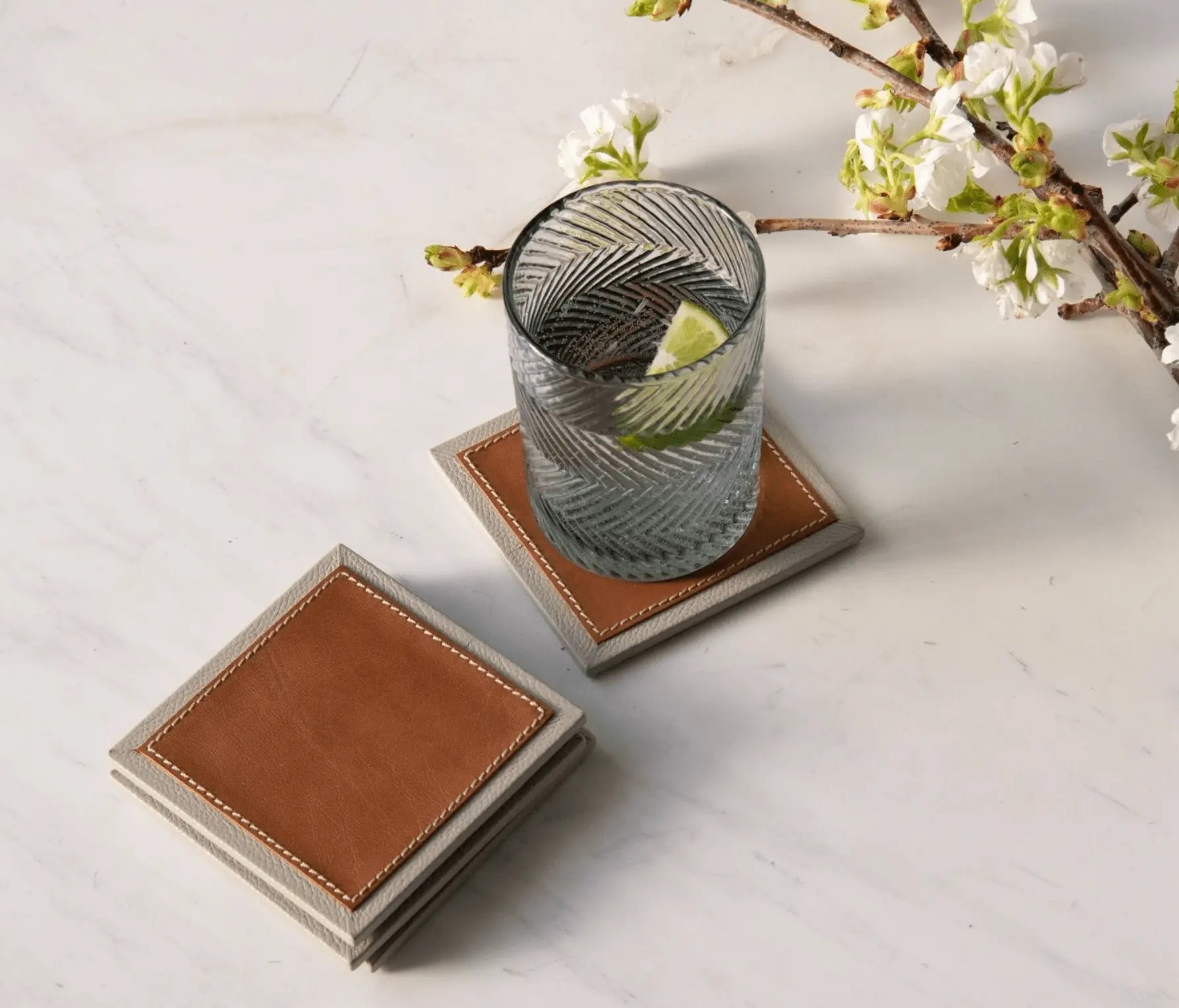 Glassware Finley Light Gray Tumbler Glassware - Pop of Modern