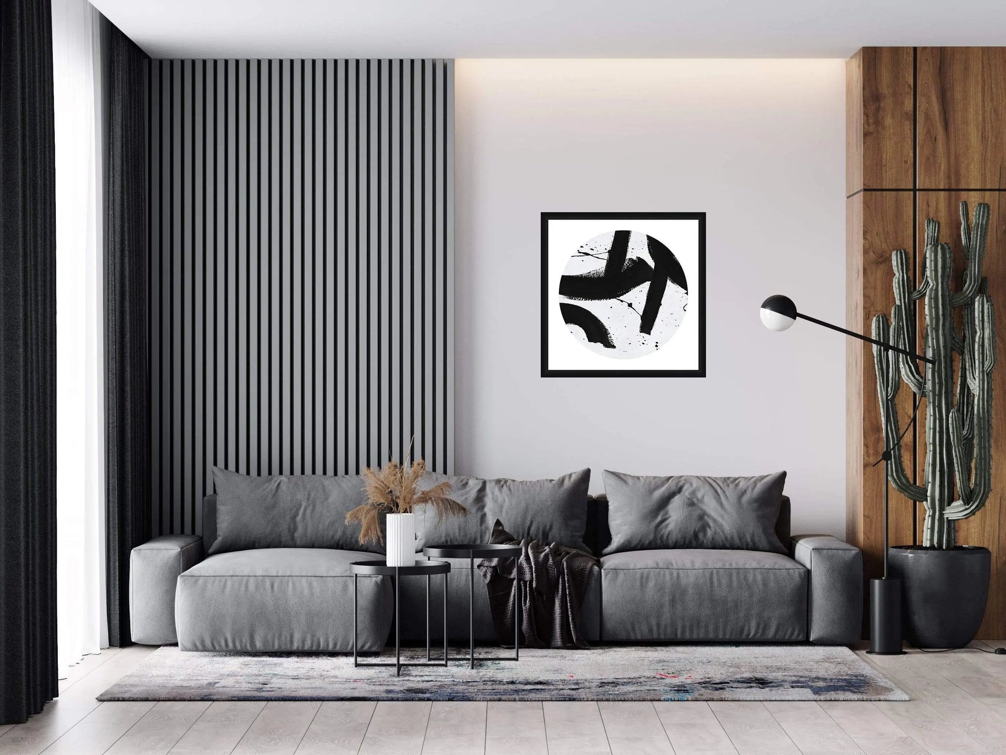 PTM Images Prints "Geometric Strokes" Framed Wall Art