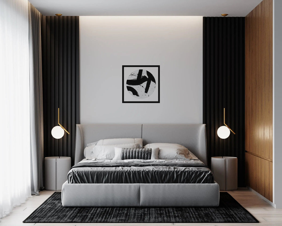 Posters, Prints, &amp; Visual Artwork &quot;Geometric Strokes&quot; Framed Wall Art - | Pop of Modern