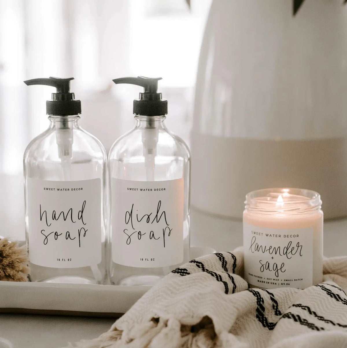 Soap &amp; Lotion Dispensers 16oz Glass Dish Soap Dispenser - Pop of Modern