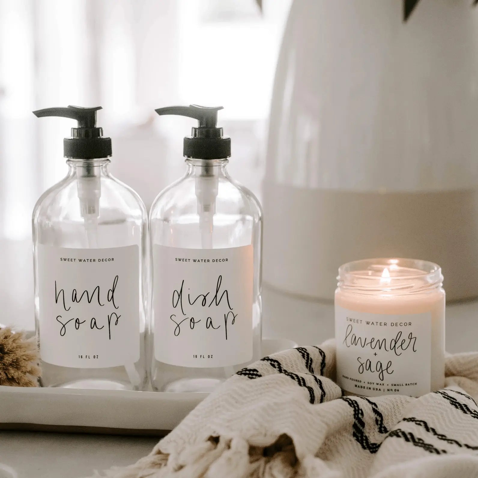 Soap & Lotion Dispensers 16oz Glass Dish Soap Dispenser - Pop of Modern