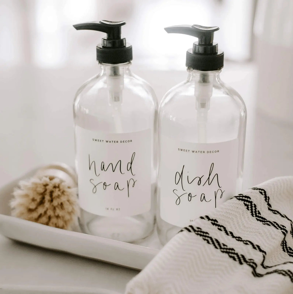 Soap &amp; Lotion Dispensers Clear 16oz Glass Dish Soap Dispenser - Pop of Modern